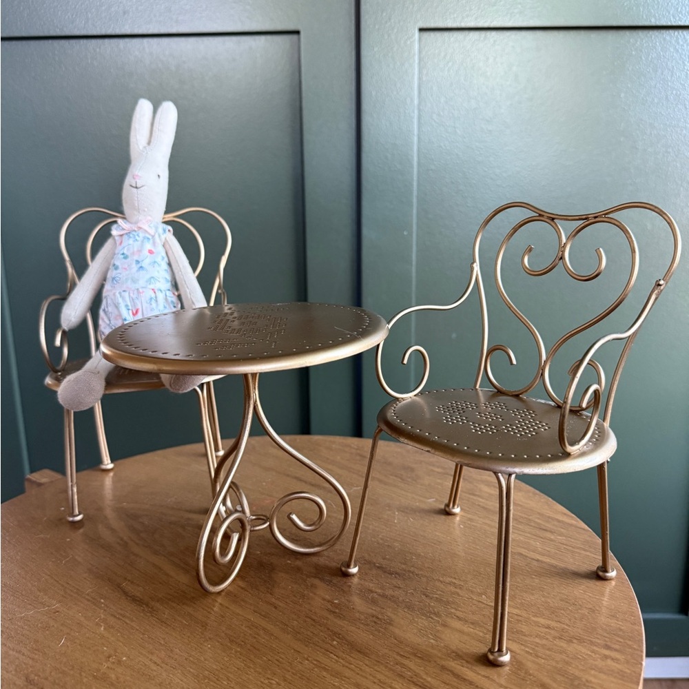 Retired Maileg Large Gold Bistro Set